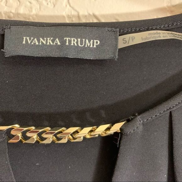 Ivanka Trump Classic Black Sleeveless Top w/ Chain Neck Design - Small - Picture 7 of 9